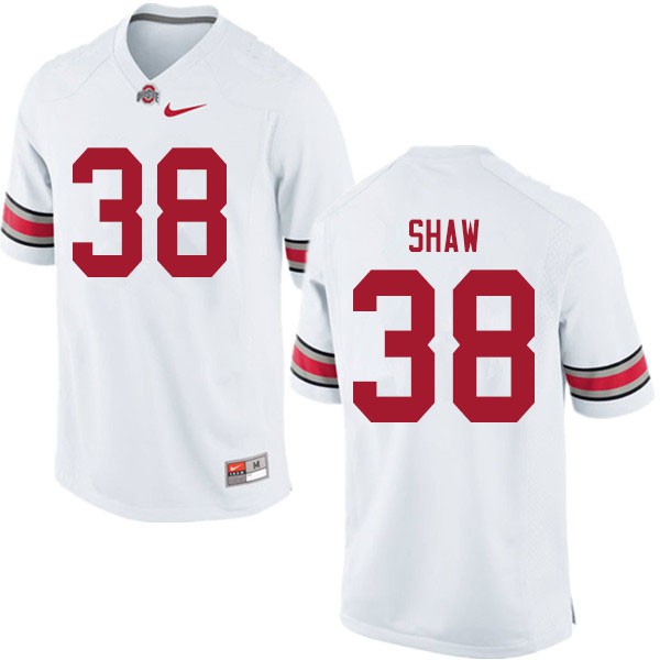 Ohio State Buckeyes #38 Bryson Shaw Men Stitched Jersey White OSU13868